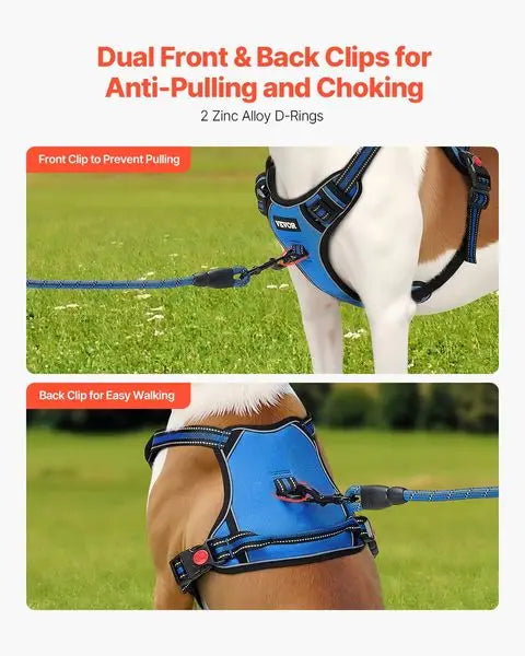 NONECN No Pull Adjustable Large Dog Harness With Leash