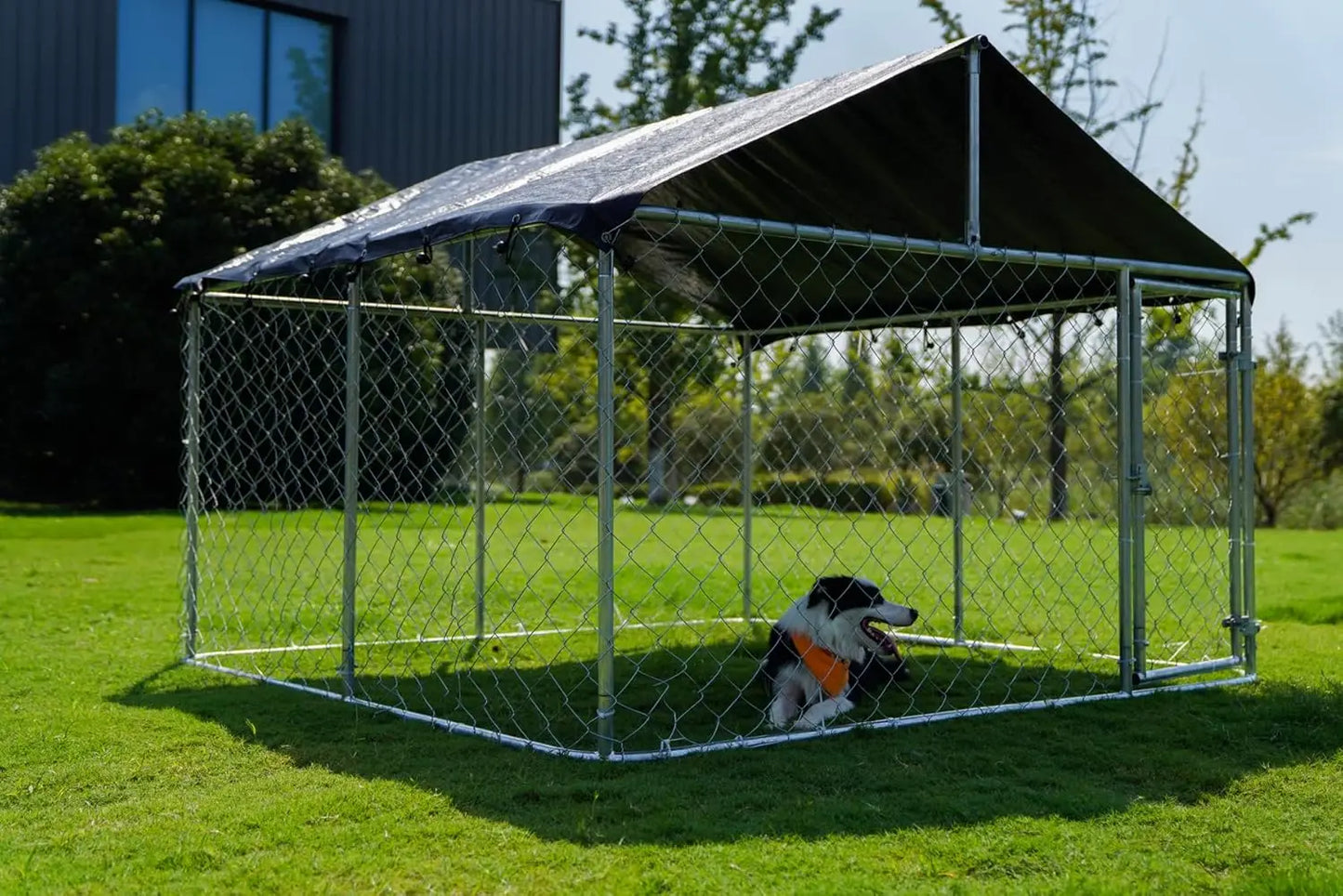 Outdoor Dog Playpen Heavy Duty Kennel Mesh Fence With Secure Lock