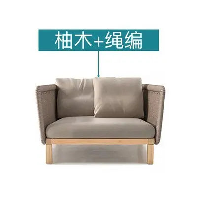 Nordic Wood Garden Furniture Set For Corner Lounge