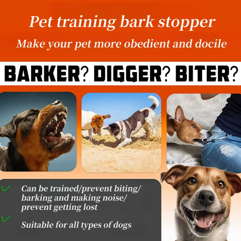 Waterproof Dog Bark Collar Rechargeable Anti Bark Collar With Vibration Training