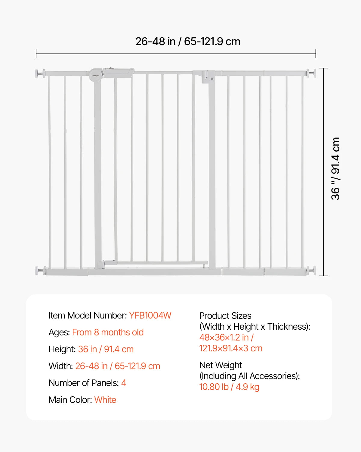 SucceBuy Baby Gate For Pets And Kids Pressure Mount Walkthrough