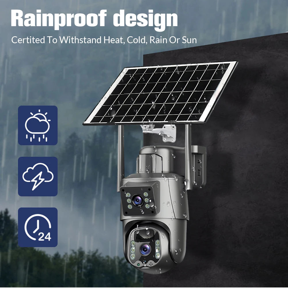 KEPEAK 5G And 2.4G WiFi Solar Dual Lens Outdoor Camera