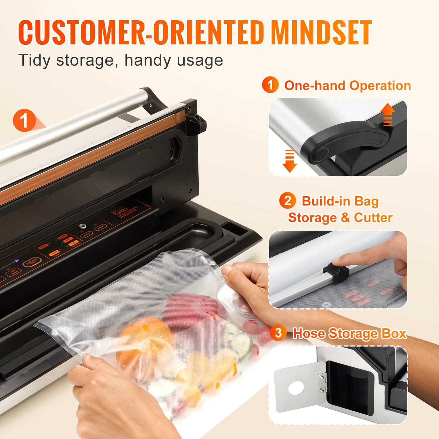 SucceBuy Vacuum Sealer Machine Multifunction Automatic Food Packaging
