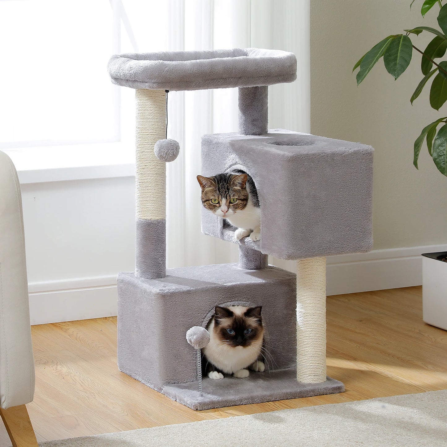 PAWZ Road Multi-Level Cat Tree Tower With Sisal Posts