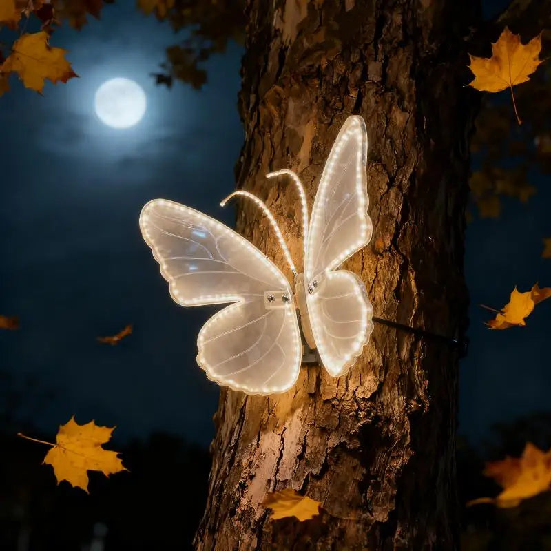 LED Butterfly String Lights With Static And Dynamic Modes Transformer