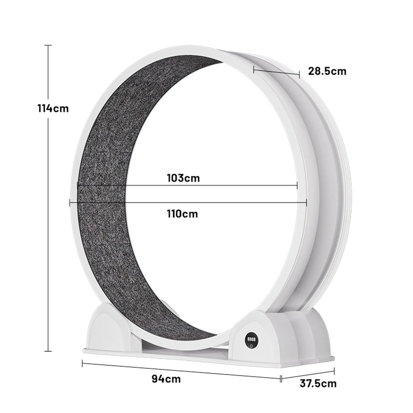 HiMISSCN Cat Exercise Wheel For Indoor Cats Quiet Treadmill Pedometer