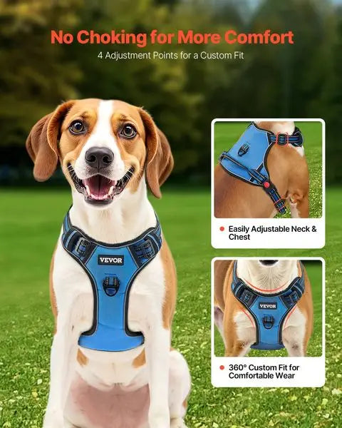 NONECN No Pull Adjustable Large Dog Harness With Leash