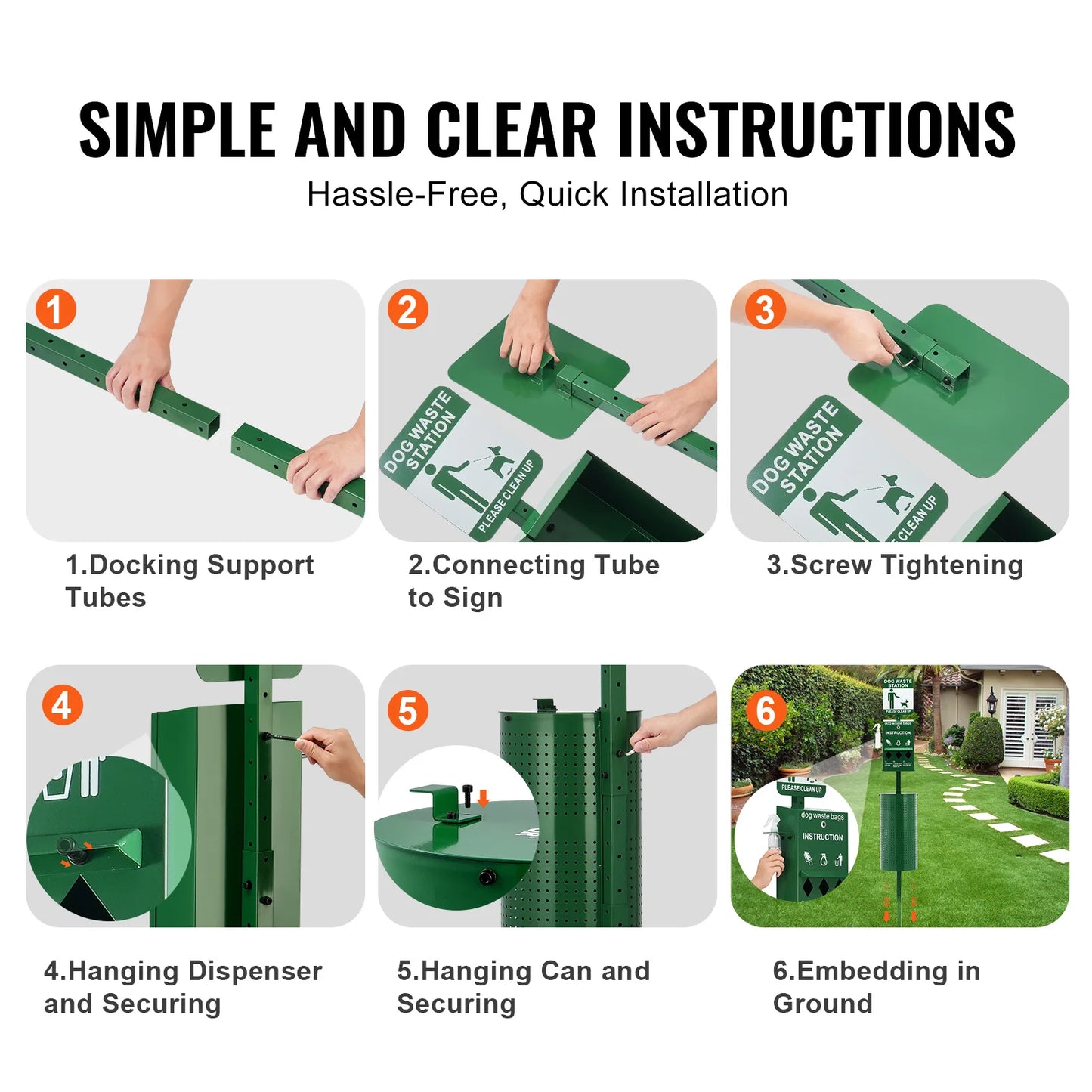 NONEDog Litter Dog Waste Station With Bag Dispenser