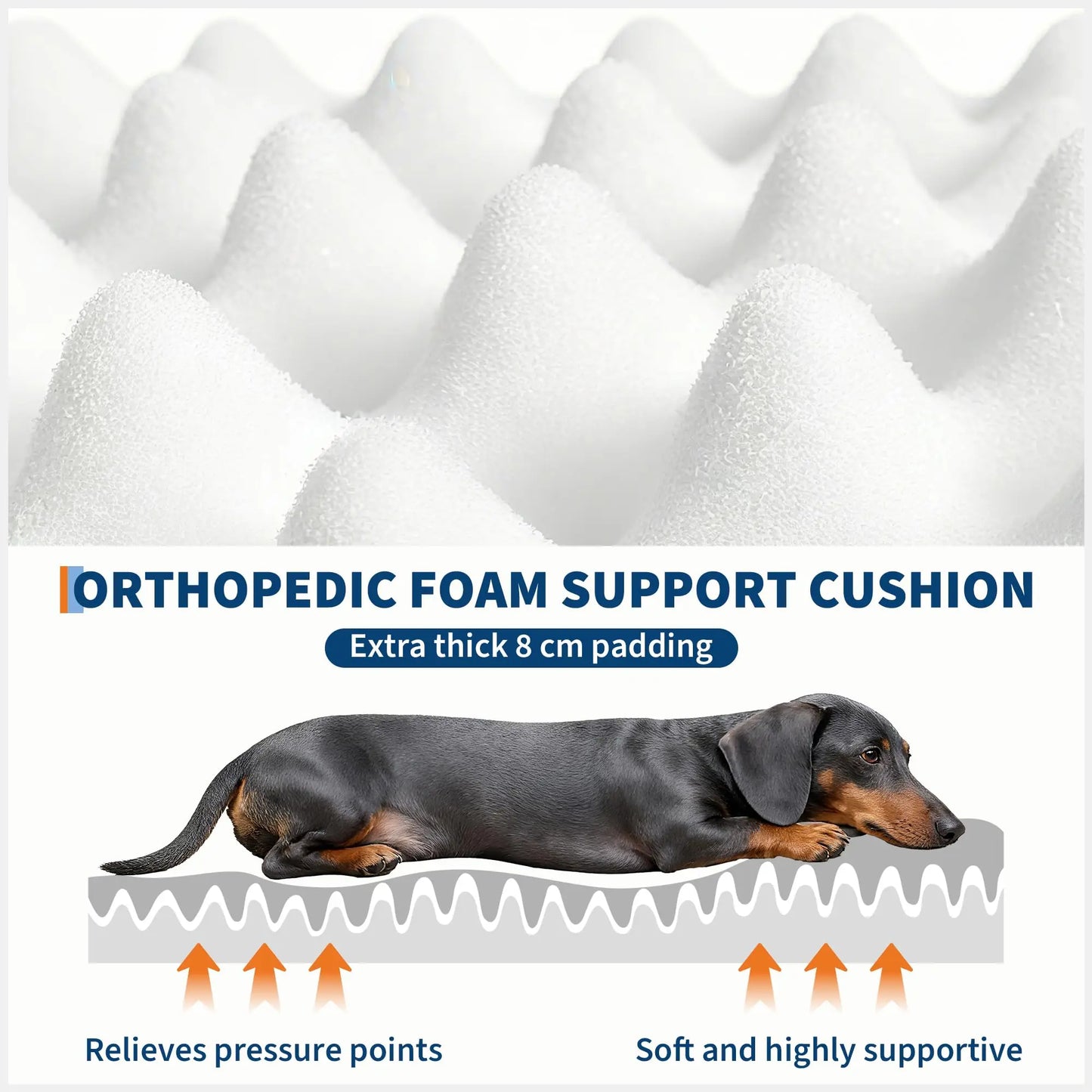 HiMISSCN Oversized Human and Pet Bed With Orthopedic Faux Fur