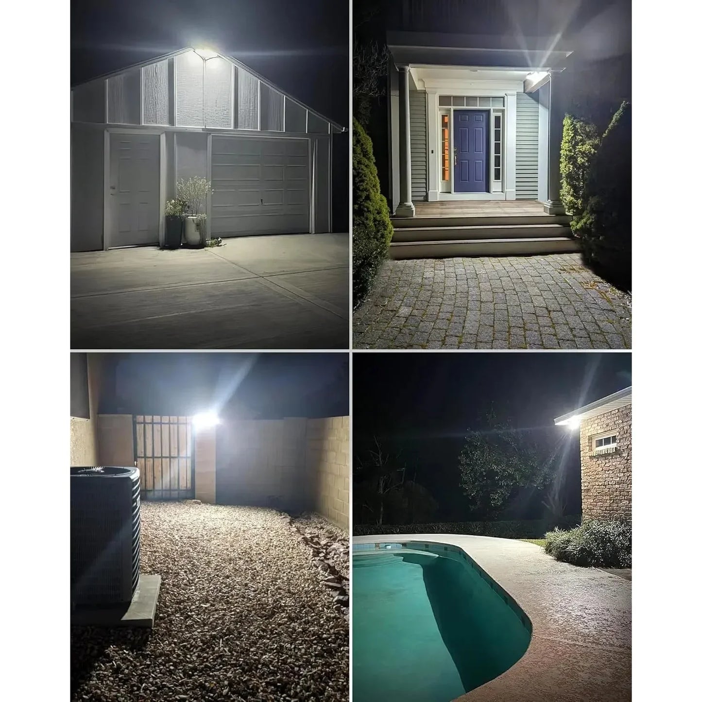 SZRSTH IP65 Solar LED Lights 2-Pack Motion Sensor Flood Lights