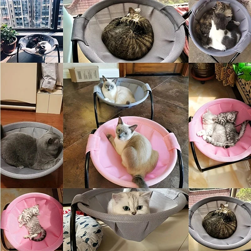 None Cat Hammock Bed Breathable Pet Sleeping Cot