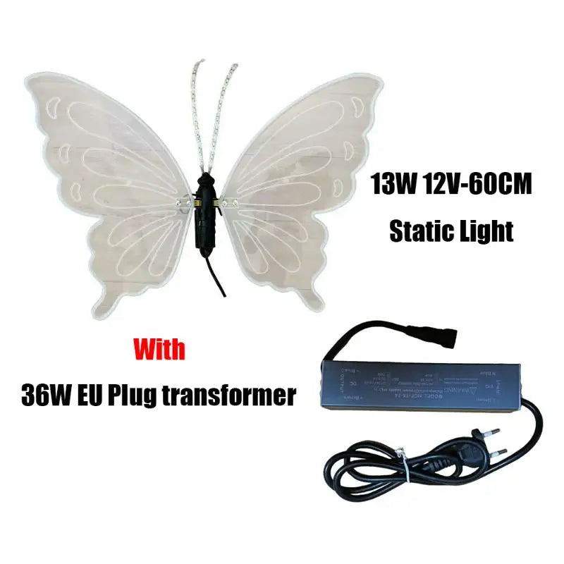 LED Butterfly String Lights With Static And Dynamic Modes Transformer