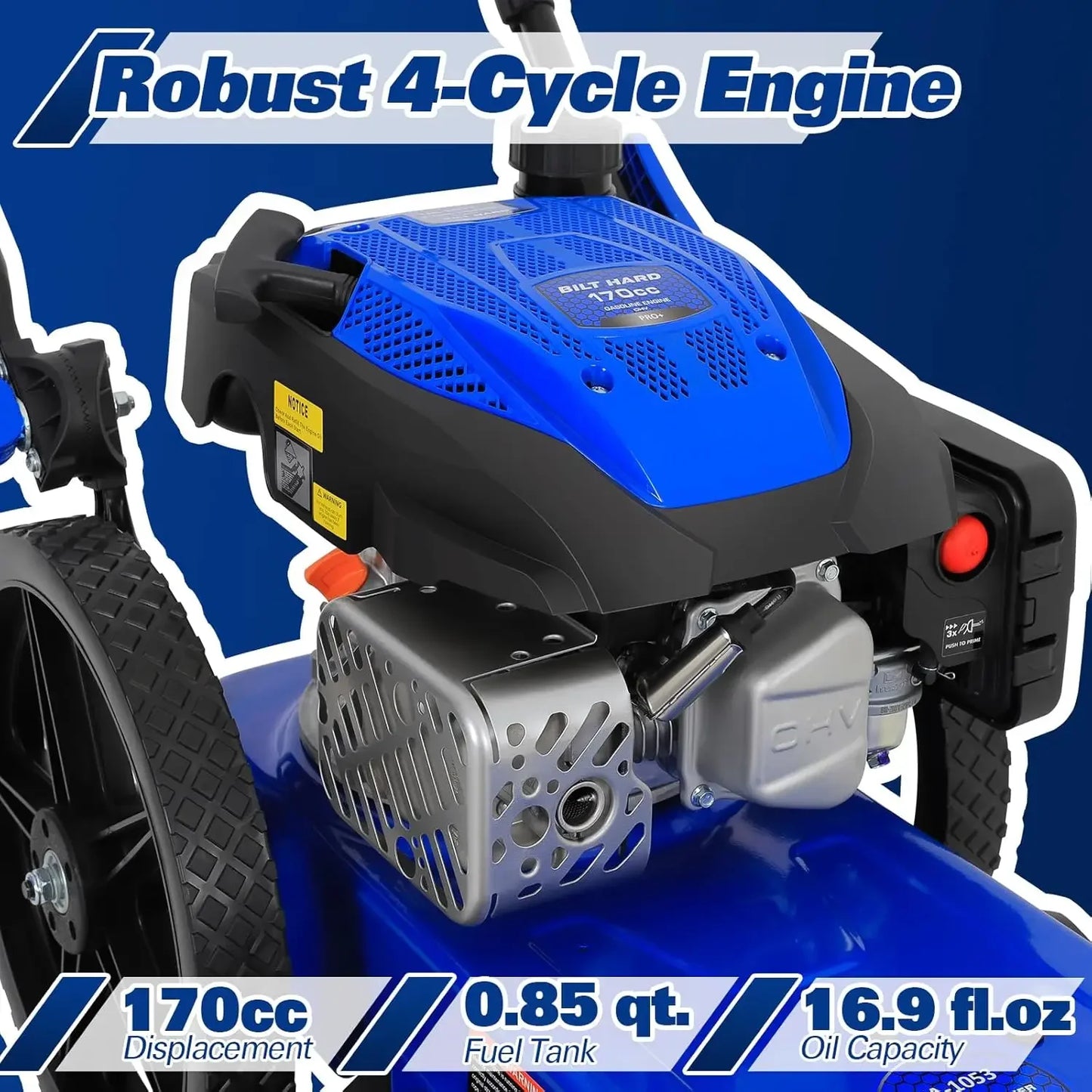Walk Behind String Trimmer 170cc Gas Brush Hog Mower