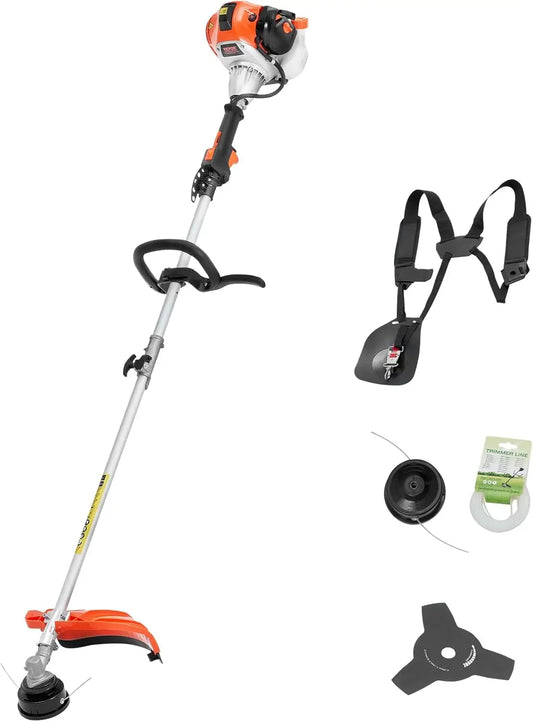 Gas Powered String Trimmer 25.2cc With Shoulder Strap