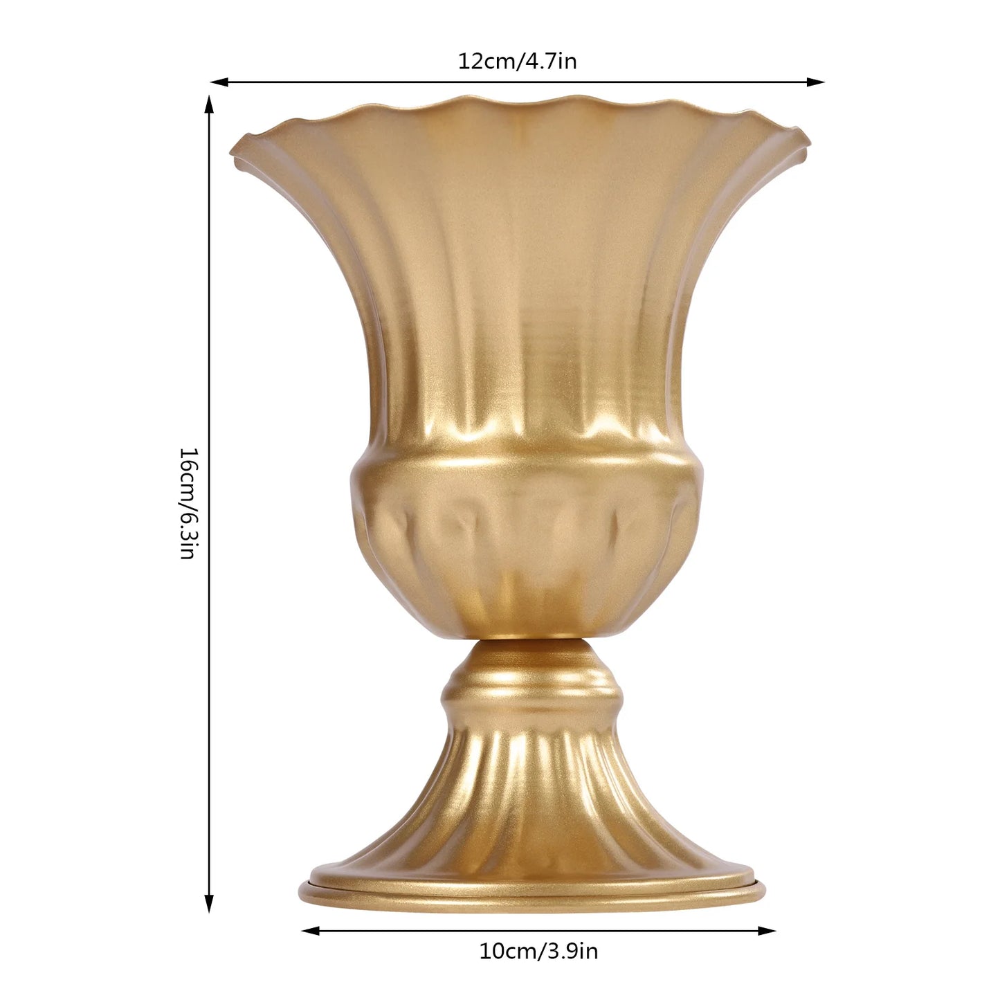 Metal Flower Vases 10 Pack Retro Gold Wedding Table Decor