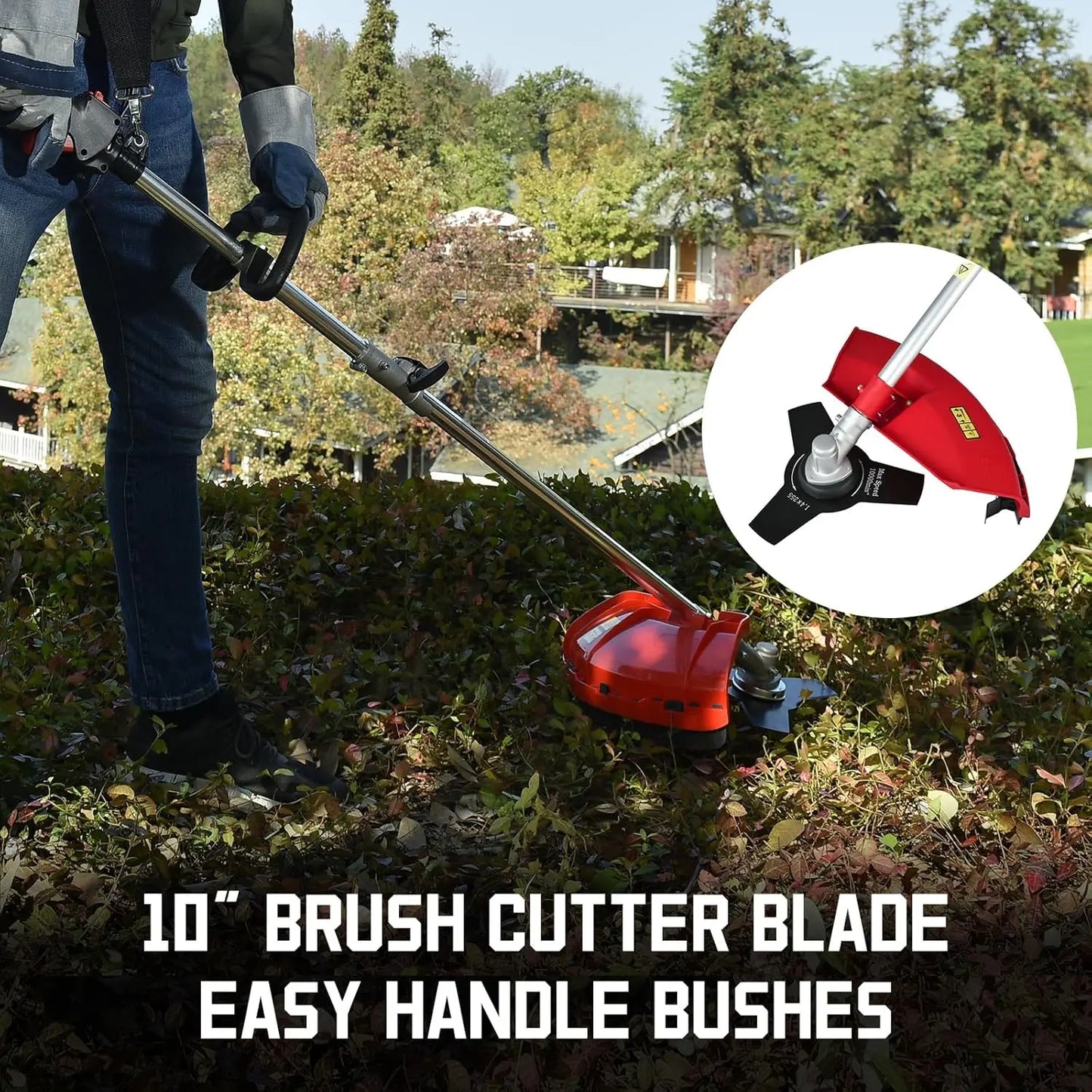 XMSJ Gas Weed Wacker 2-In-1 Trimmer Edger For Grass
