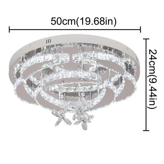 VETRULUS Luxury K9 Crystal Chandelier LED Living Room Pendant
