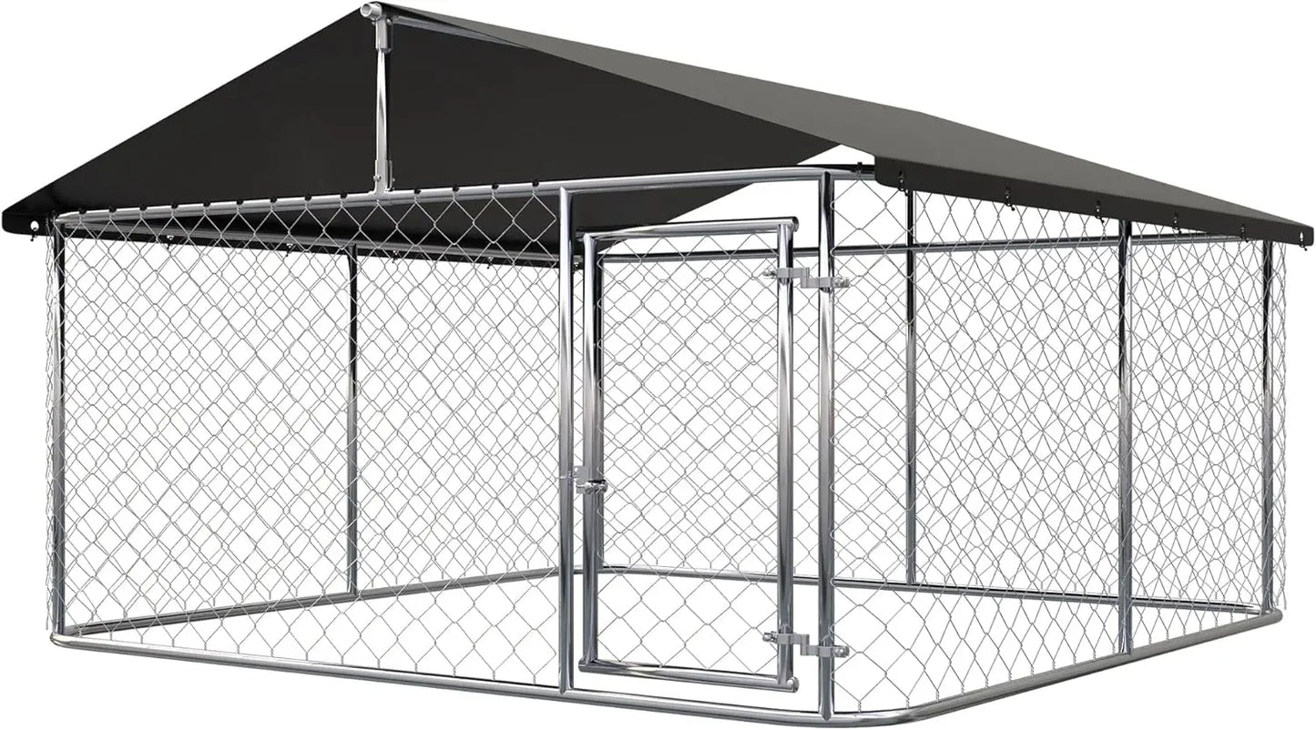 Outdoor Dog Playpen Heavy Duty Kennel Mesh Fence With Secure Lock