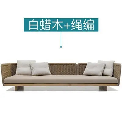 Nordic Wood Garden Furniture Set For Corner Lounge