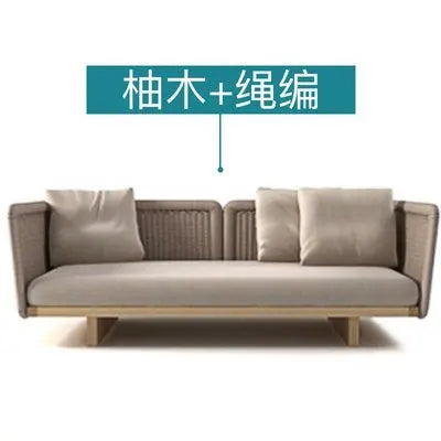 Nordic Wood Garden Furniture Set For Corner Lounge