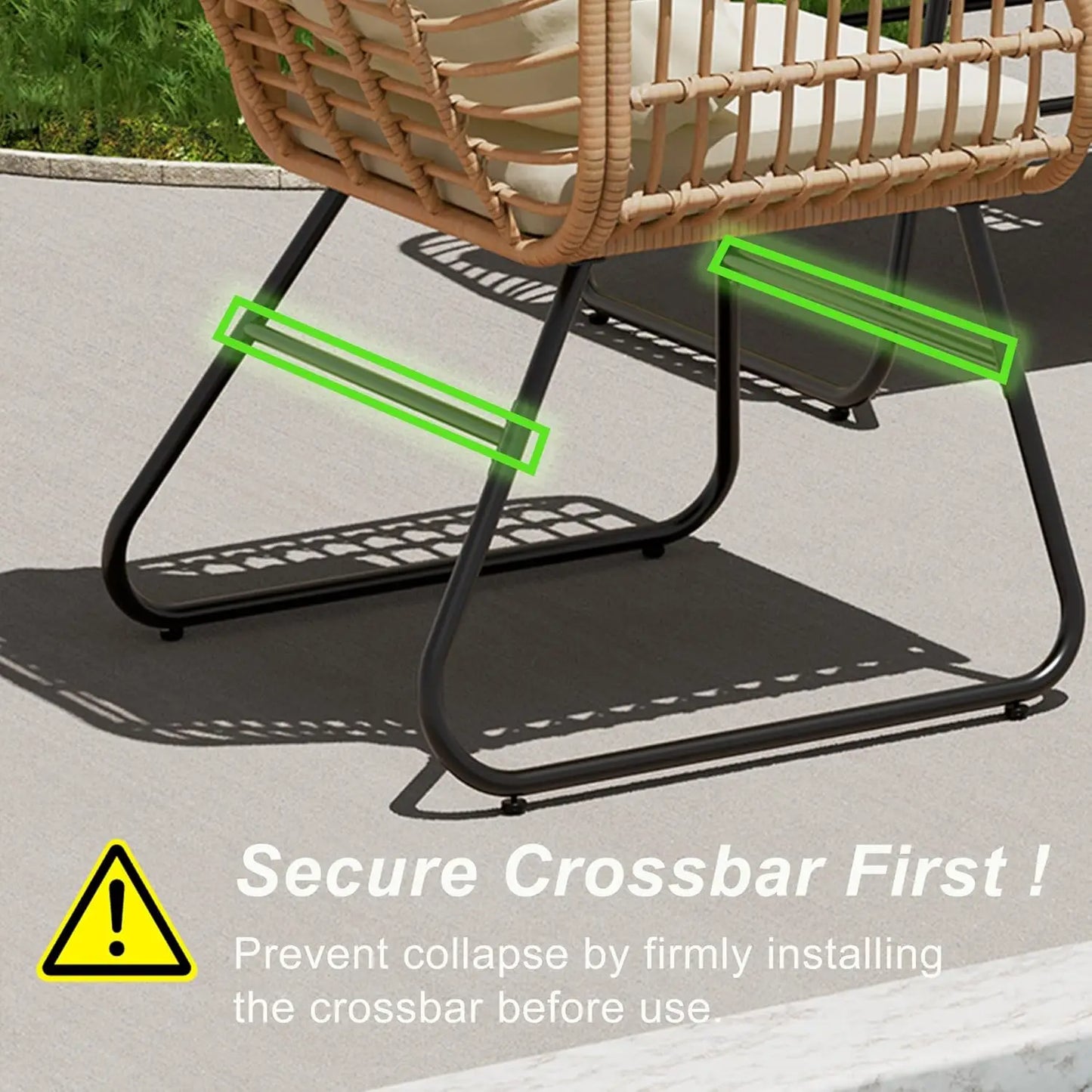 Outdoor 4-Piece Rattan Patio Set Cushions Tempered Glass Table
