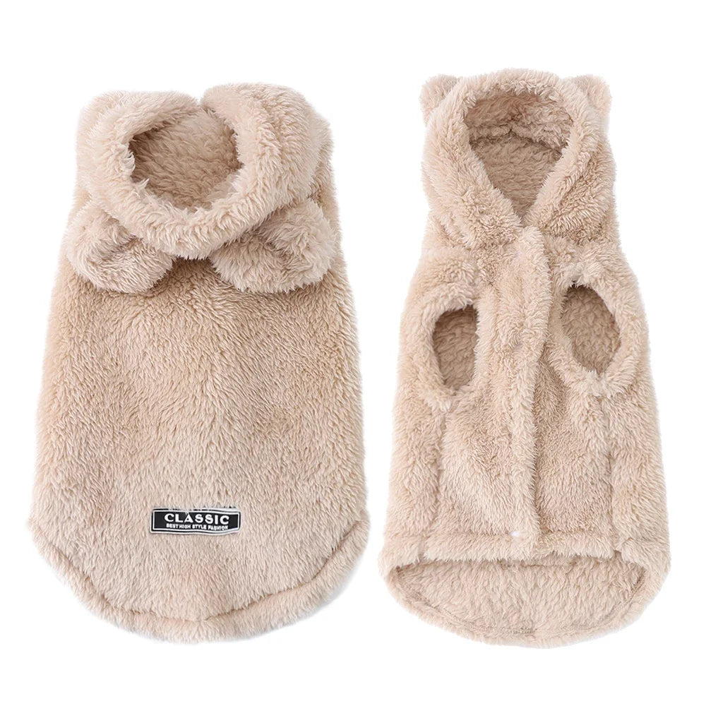 Holapet Soft Fleece Hoodie Coat For Small Medium Dogs Cats