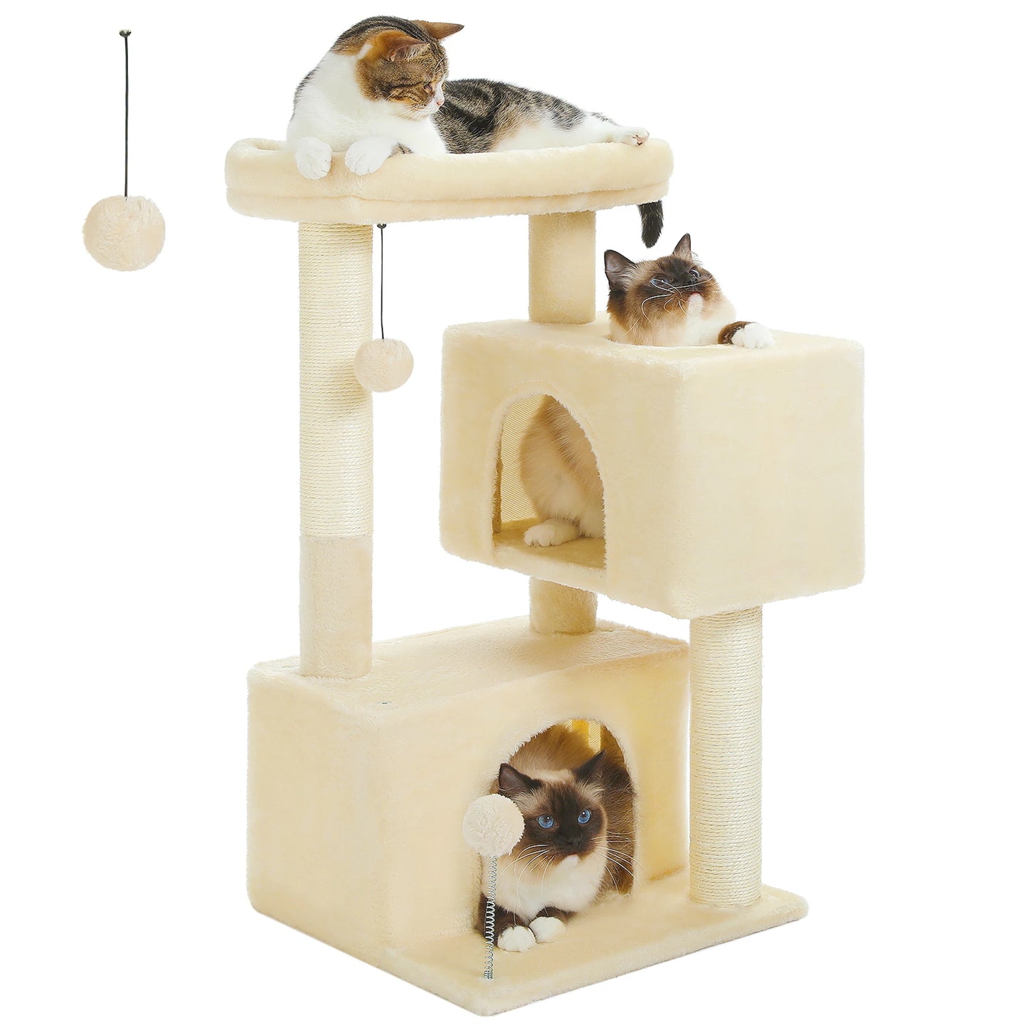 PAWZ Road Multi-Level Cat Tree Tower With Sisal Posts