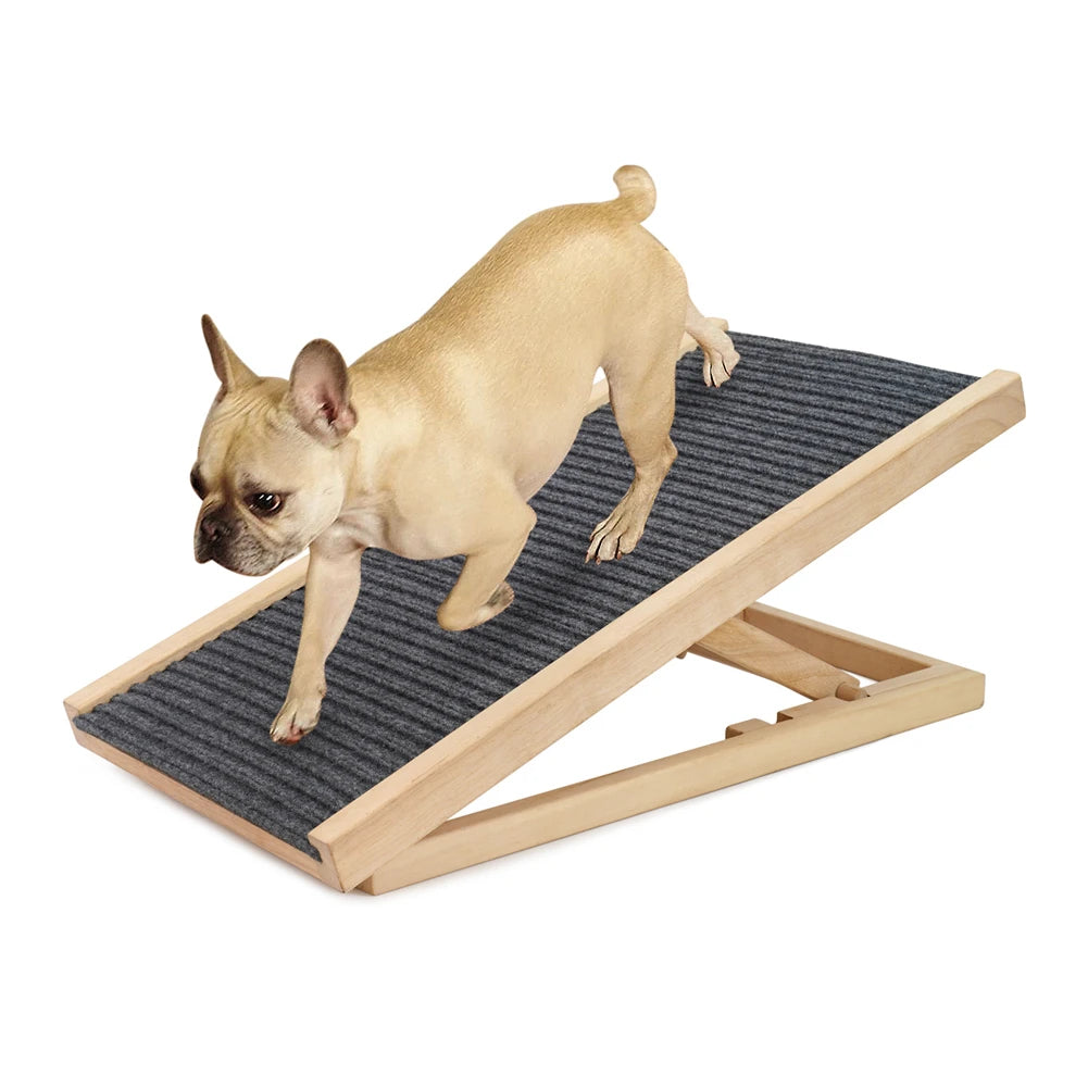 TWISTER.CK Wooden Dog Ramp Ladder Natural Pine Lightweight Folding